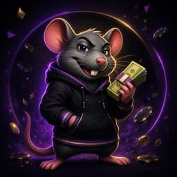 Mascotte LeRatFleur avec billets